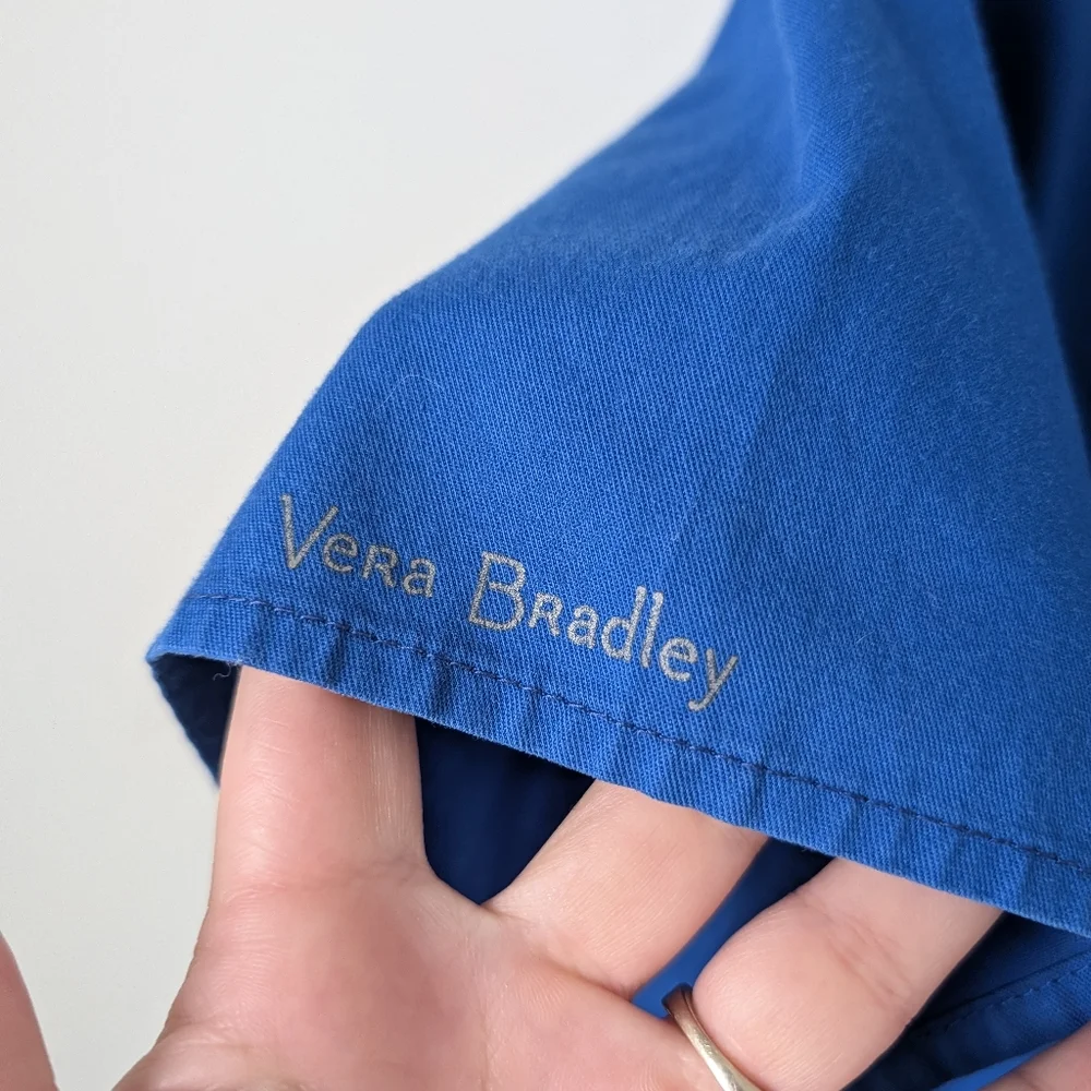Vera Bradley Blue Scrub Top Size Large - Picture 6 of 7